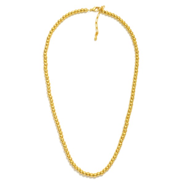 Wholesale metal Beaded Necklace Gold Dipped L Extender L