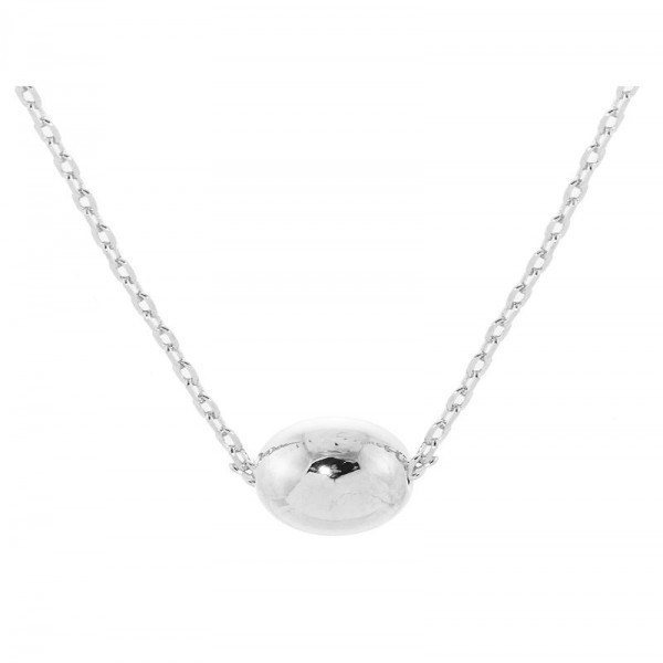 Dainty Chain Link Necklace Featuring Metal Ball Pendant 

- Gold Dipped 
- Approximately 15.5" L
- Extender 2" L