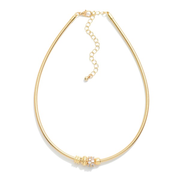 Wholesale gold Snake Chain Gold Disc Charms Rhinestones L Extender L