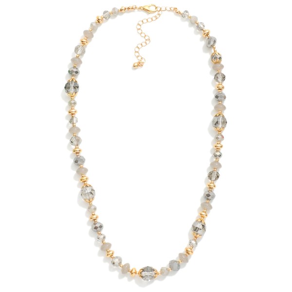 Wholesale faceted Metal Bead Beaded Necklace L Extender L