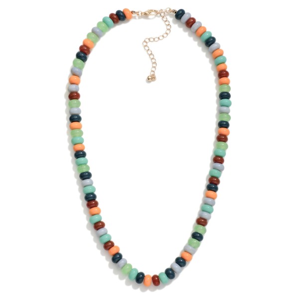 Candy Stone Beaded Necklace 

- Approximately 18" L 
- Extender 2" L 