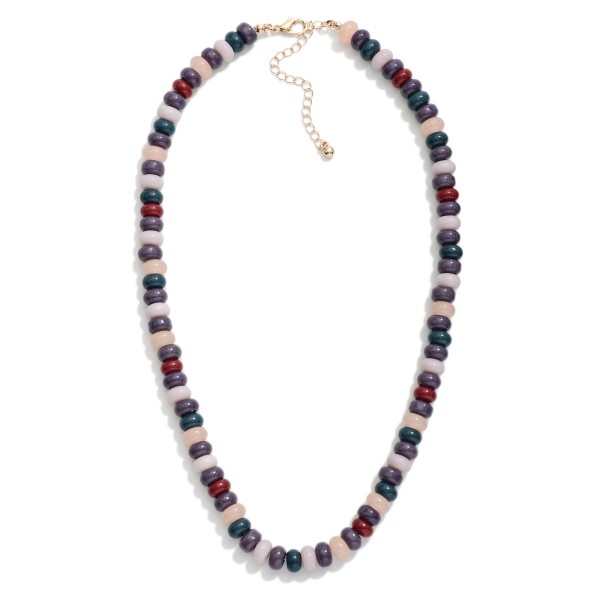 Candy Stone Beaded Necklace 

- Approximately 18" L 
- Extender 2" L 