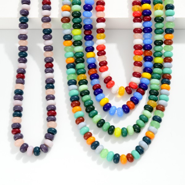Candy Stone Beaded Necklace 

- Approximately 18" L 
- Extender 2" L 