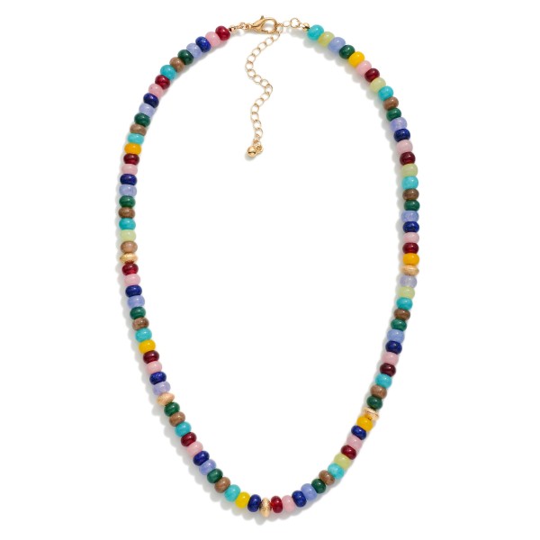 Candy Stone Beaded Necklace 

- Approximately 16" L
- Extender 3" L