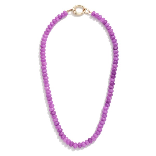 Candy Stone Beaded Necklace 

- Approximately 16" L 
