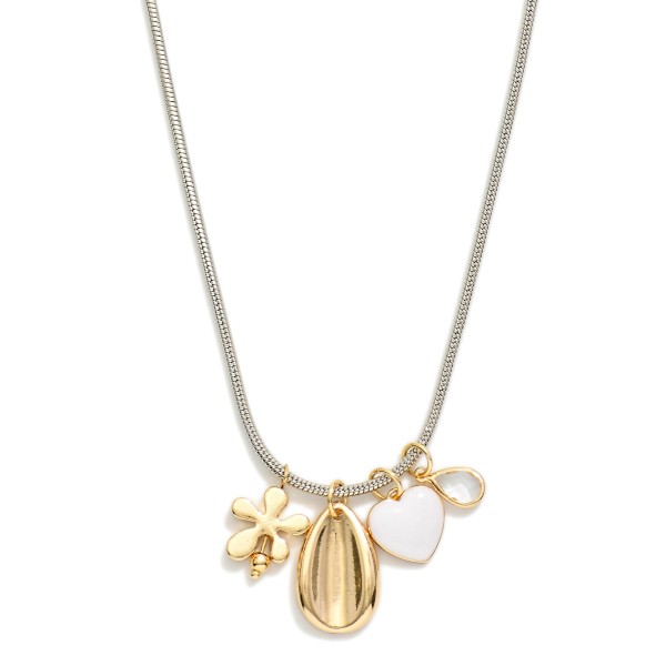 Wholesale snake Chain Necklace Metal Glass Crystal Pendants L Extender L