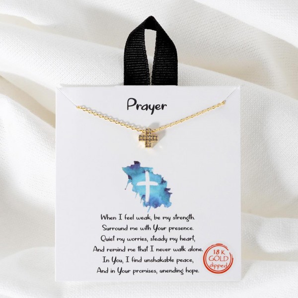 Wholesale dainty Chain Link Necklace Cubic Zirconia Plus Cross Pendant L Extende