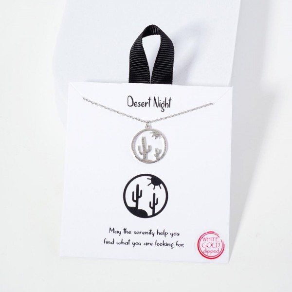 Dainty Chain Link Necklace Featuring Hollow Desert Night Pendant

- Approximately 16" L
- Extender 2" L
- Hypoallergenic Brass Base
- 18K Gold or White Gold Dipped
- Made in Korea
-Card: " May the serenity help you find what you are looking for."