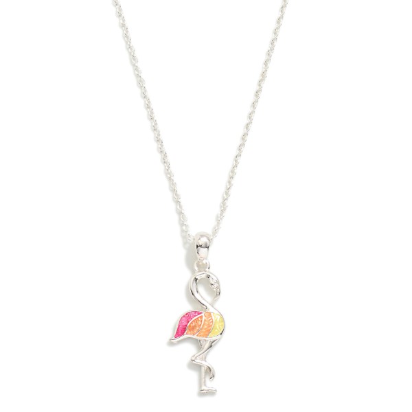 Chain Link Necklace Featuring Painted Flip Flop Pendant 

- Approximately 18" L
- Extender 3" L