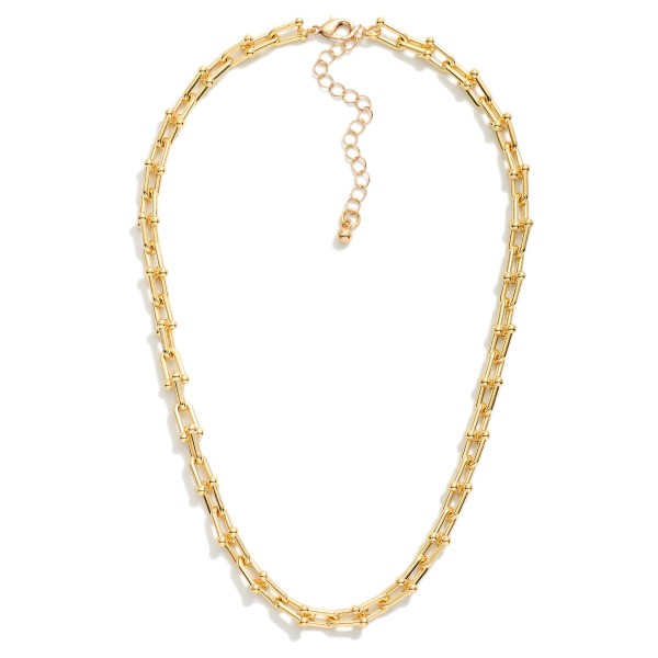 U-Link Chain Link Necklace 

- Approximately 14" L
- Extender 2" L