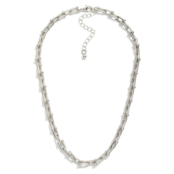 U-Link Chain Link Necklace 

- Approximately 14" L
- Extender 2" L