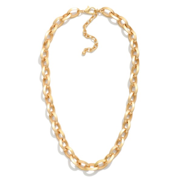 Matte Metal Chain Link Necklace 

- Approximately 16" L
- Extender 3" L