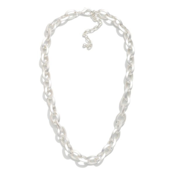 Matte Metal Chain Link Necklace 

- Approximately 16" L
- Extender 3" L