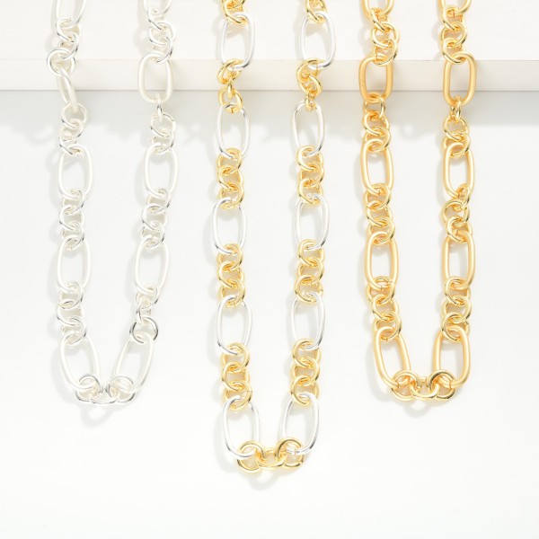 Oval Chain Link Necklace

- Approximately 16" L
- Extender 3" L