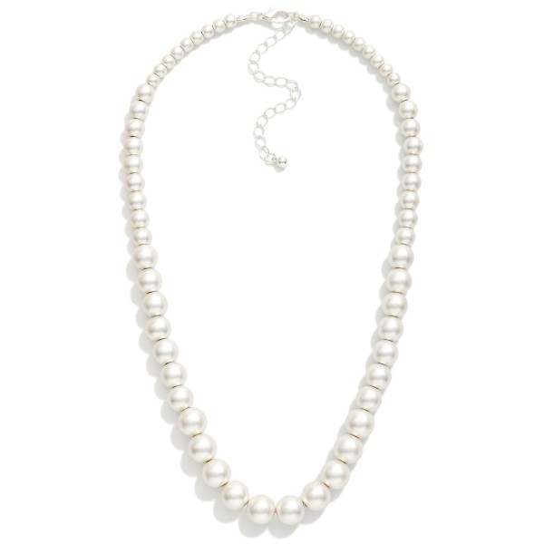 Matte Metal Graduated Bead Necklace 

- Approximately 16" L
- Extender 3" L

