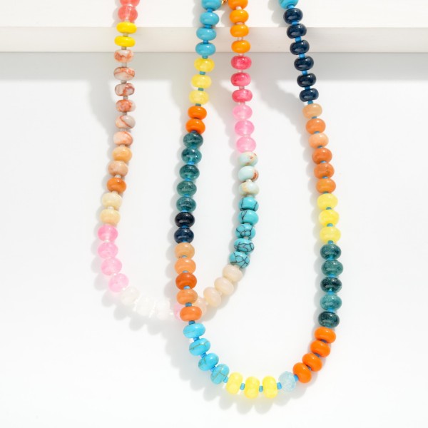 Beaded Necklace Featuring Candy Beads 

- Approximately 16" L 
- Extender 3" L  