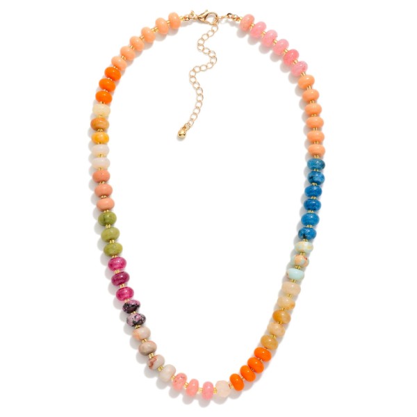 Beaded Necklace Featuring Candy Beads 

- Approximately 16" L 
- Extender 3" L  
