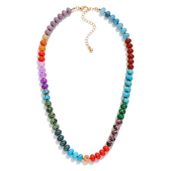 Beaded Necklace Featuring Candy Beads 

- Approximately 16" L 
- Extender 3" L  