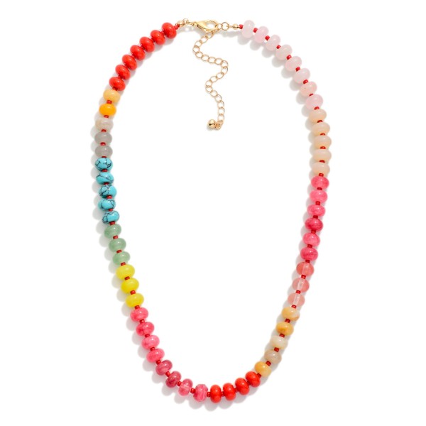 Beaded Necklace Featuring Candy Beads 

- Approximately 16" L 
- Extender 3" L  