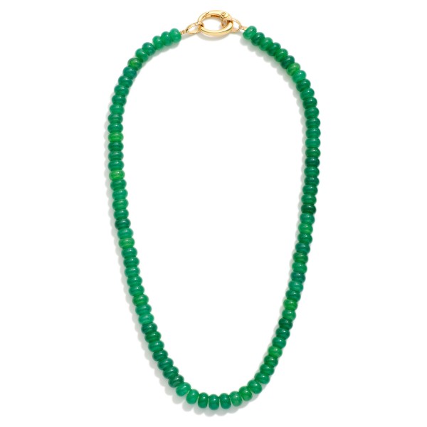 Candy Stone Beaded Necklace 

- Approximately 16" L 
