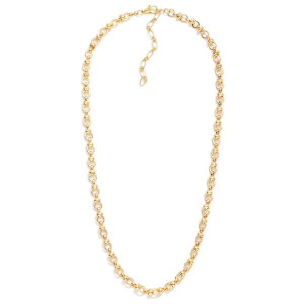 Circle Link Chain Link Necklace 

- Approximately 16" L
- Extender 3" L