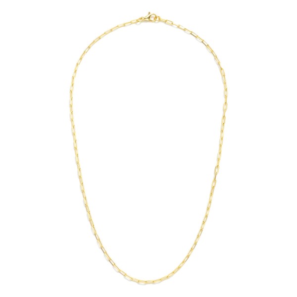 Paperclip Chain Link Necklace 

- Gold Filled 
- Approximately 16" L