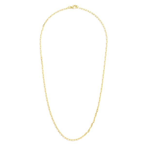 Paperclip Chain Link Necklace 

- Gold Filled 
- Approximately 16" L