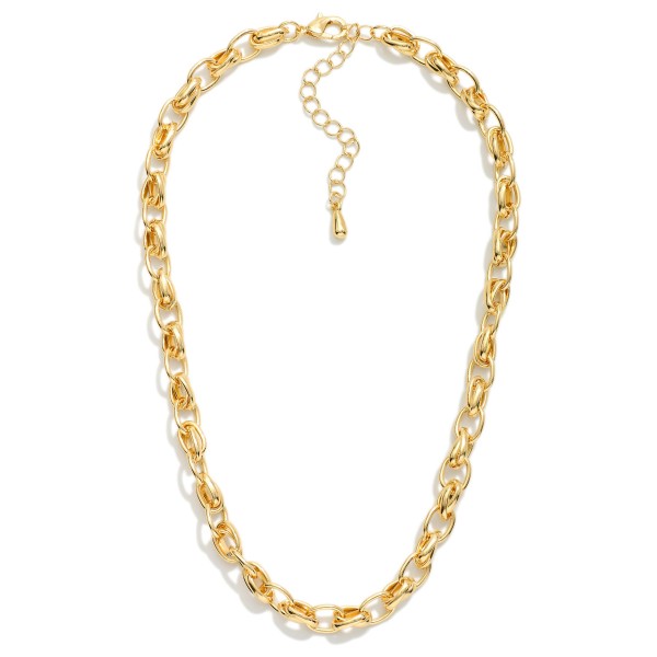 Layered Link Chain Link Necklace 

- Approximately 14" L
- Extender 2" L