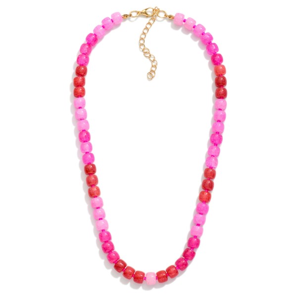 Stone Beaded Necklace 

- Approximately 14" L
- Extender 3" L