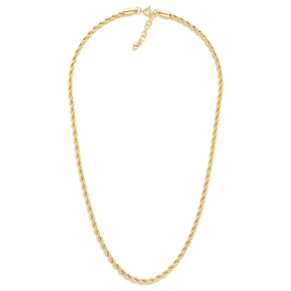 Twisted Chain Link Necklace

- Gold Dipped
- Approximately 16.5" L
- Extender 1" L