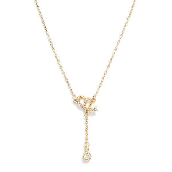 Dainty Chain Link Necklace Featuring Cubic Zirconia & Metal Tone Heart Pendant

- Approximately 15.5" L
- Extender 2" L

