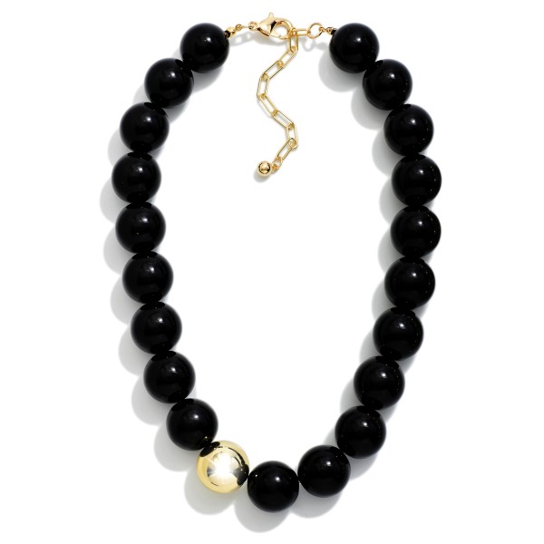 Chunky Acetate Bead Beaded Necklace 

- Approximately 16" L
- Extender 3" L
