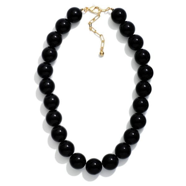 Chunky Acetate Bead Beaded Necklace 

- Approximately 16" L
- Extender 3" L