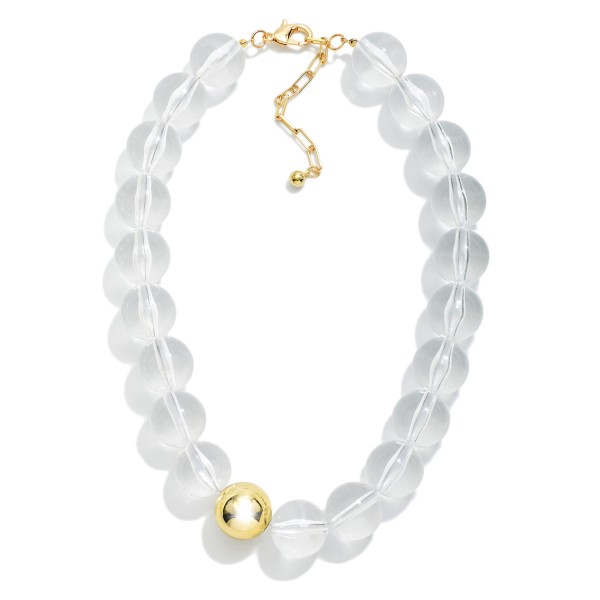 Chunky Acetate Bead Beaded Necklace 

- Approximately 16" L
- Extender 3" L