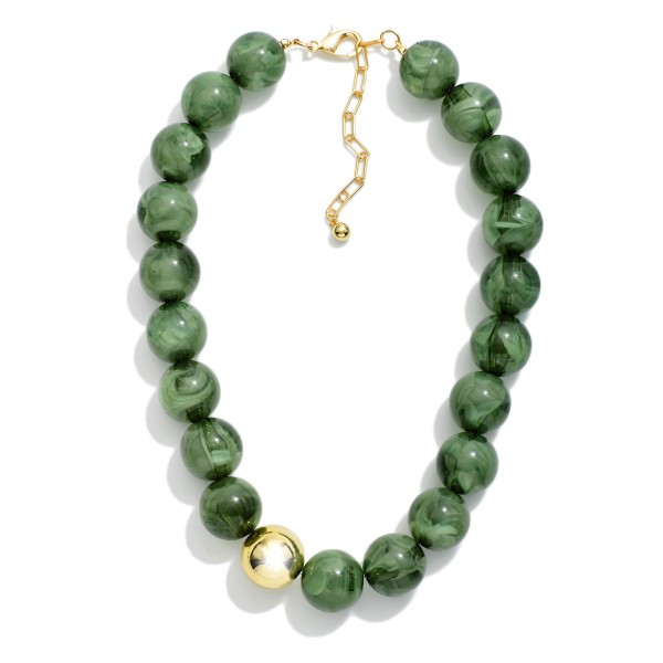 Chunky Acetate Bead Beaded Necklace 

- Approximately 16" L
- Extender 3" L