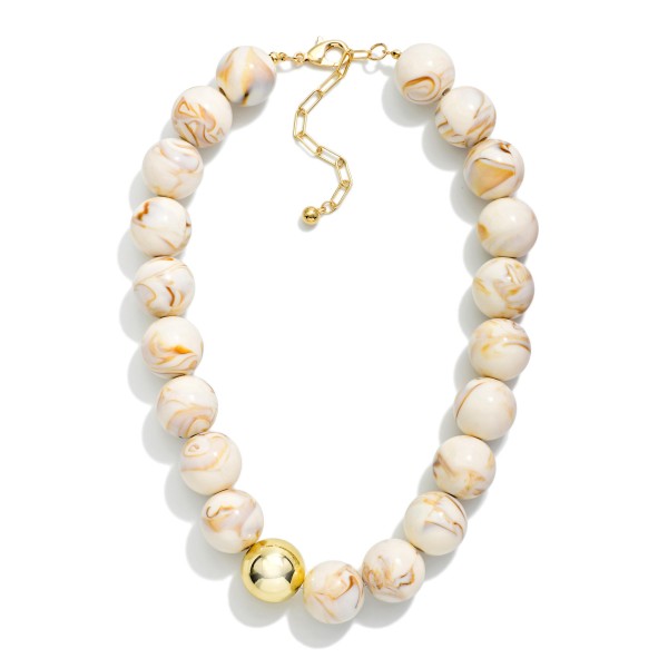 Chunky Acetate Bead Beaded Necklace 

- Approximately 16" L
- Extender 3" L