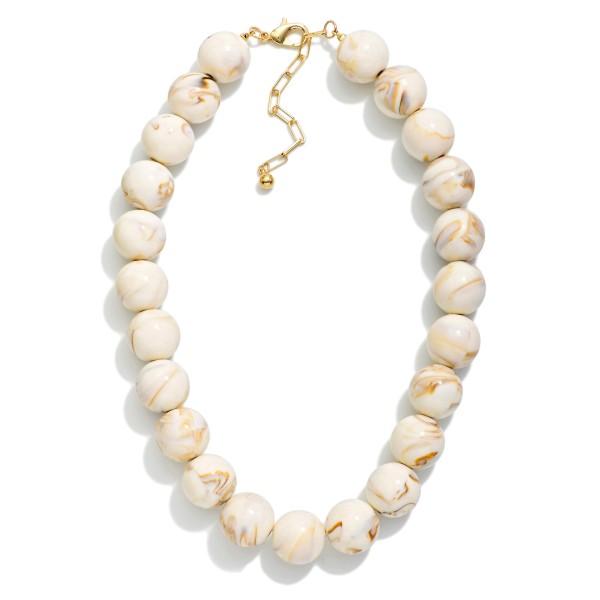 Chunky Acetate Bead Beaded Necklace 

- Approximately 16" L
- Extender 3" L