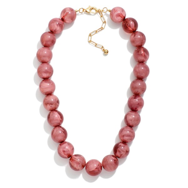 Chunky Acetate Bead Beaded Necklace 

- Approximately 16" L
- Extender 3" L