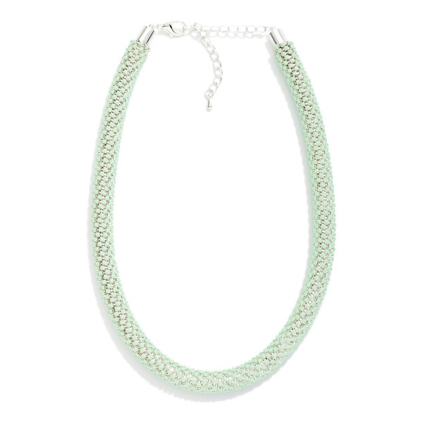 Studded Spring Stretch Necklace 

- Approximately 12" L
- Extender 2" L