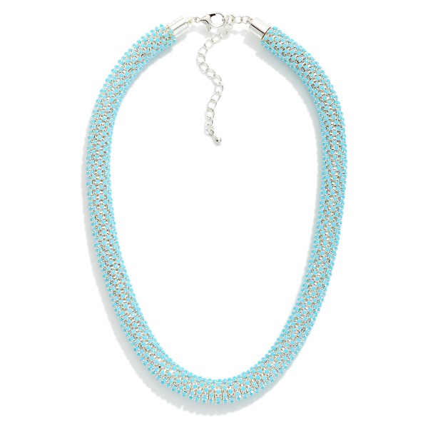 Studded Spring Stretch Necklace 

- Approximately 12" L
- Extender 2" L
