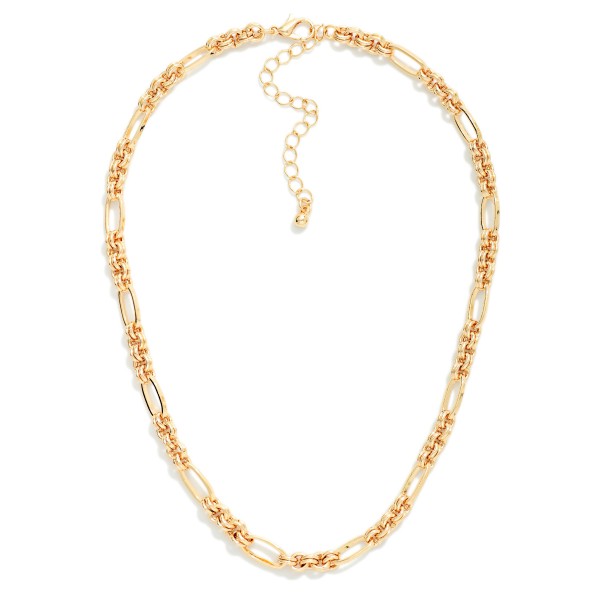 Simple Metal Tone Chain Link Necklace

- Approximately 12" L 