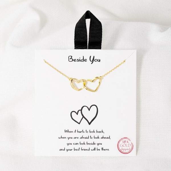 Dainty Chain Link Necklace Featuring Freshwater Pearl Charms

- Approximately 16" L
- Extender 2" L
- Hypoallergenic Brass Base
- 18K Gold Dipped
- Card: "When it hurts to look back, when you are afraid to look ahead, you can look beside you and your best friend will be there."