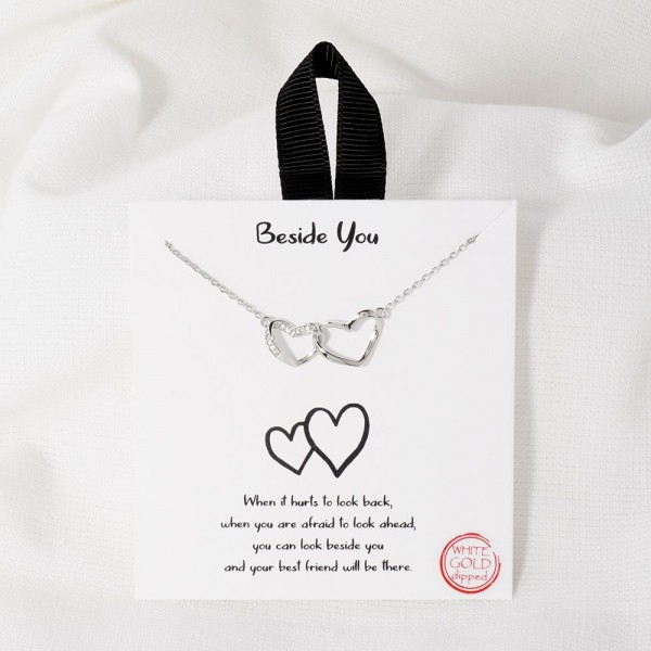 Dainty Chain Link Necklace Featuring Freshwater Pearl Charms

- Approximately 16" L
- Extender 2" L
- Hypoallergenic Brass Base
- 18K Gold Dipped
- Card: "When it hurts to look back, when you are afraid to look ahead, you can look beside you and your best friend will be there."