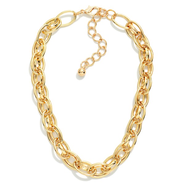 Nesting Link Chain Link Necklace 

- Approximately 14" L
- Extender 3" L