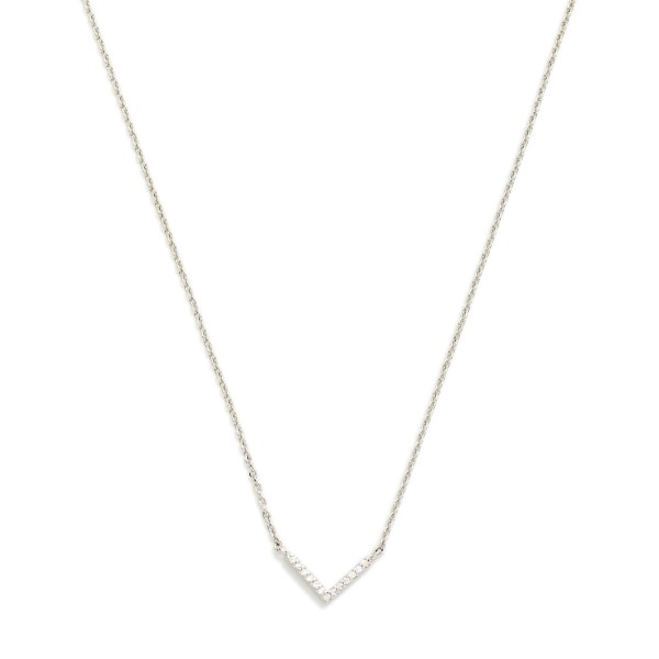 Dainty Chain Link Necklace Featuring Cubic Zirconia Arrow Pendant 

- Gold Dipped 
- Approximately 15.5" L
- Extender 2" L