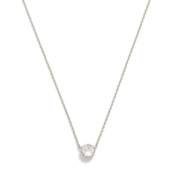 Dainty Chain Link Necklace Featuring Cubic Zirconia Circle Pendant

- Gold Dipped
- Approximately 15.5" L
- Extender 2" L