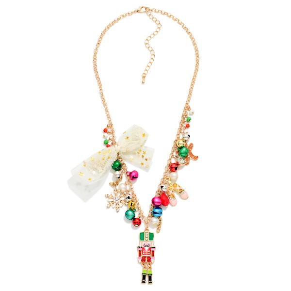 Chain Link Charm Necklace Featuring Christmas Charms 

- Approximately 16" L
- Extender 3" L