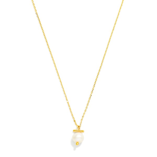 Single Pearl Drop Pendant Necklace with a lustrous faux pearl suspended from a delicate bail on a fine twisted rope chain. Minimal and refined, it adds instant polish to everyday outfits and layers easily with initial and charm necklaces. A timeless gift for brides, bridesmaids, graduates, and moms. Simple pearl pendants are perennial best sellers that suit every age group.