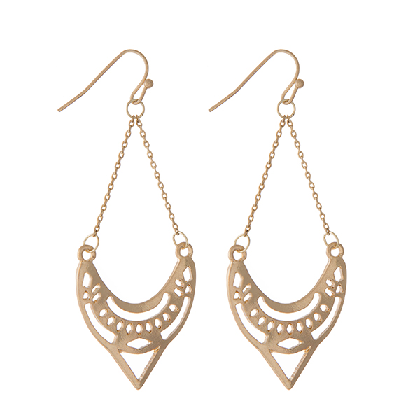 Wholesale gold laser cut earrings