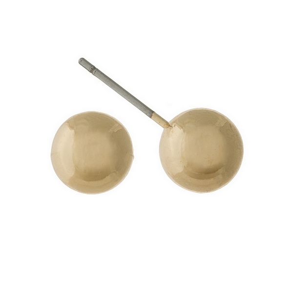 Wholesale gold stud earrings mm bead